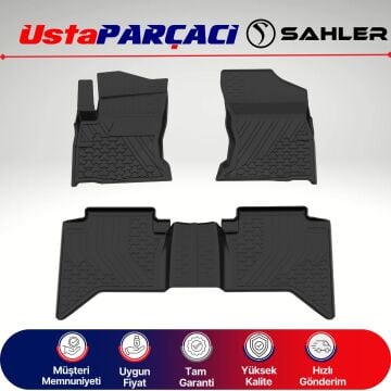 Sahler Toyota Hilux 2015-2026 Uyumlu Araca Özel 4.5D Havuzlu Oto Paspas (5 Parça) Siyah