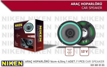 Niken Araç Hoparlörü 16cm 6.5inç 4 Ohm 180 Watt