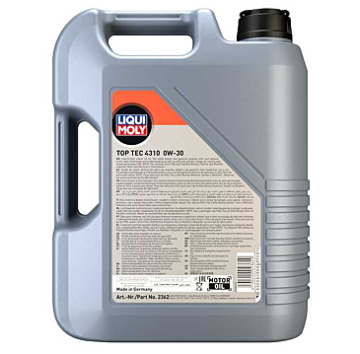 Liqui Moly Top Tec 4310 0W-30 5 Litre 2362 PSA, Fiat