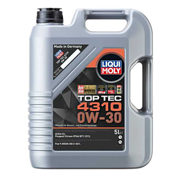 Liqui Moly Top Tec 4310 0W-30 5 Litre 2362 PSA, Fiat