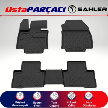 Sahler Toyota Rav4 2018+ Uyumlu Araca Özel 4.5D Havuzlu Oto Paspas (5 Parça) Siyah