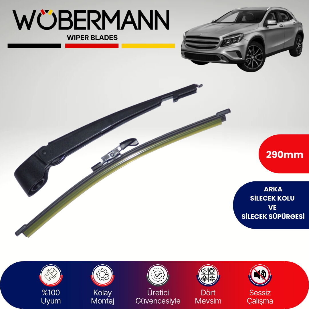 Wöbermann Mercedes Gla Serisi X156 2015-2025 Arka Silecek Kolu ve Süpürgesi Komple