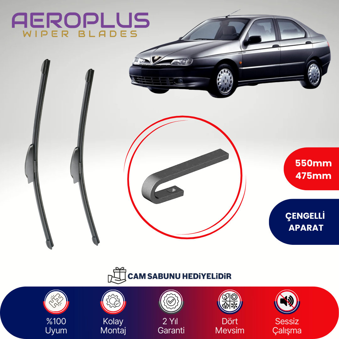 Aeroplus Alfa Romeo 146 1996-2001 Muz Silecek Takımı