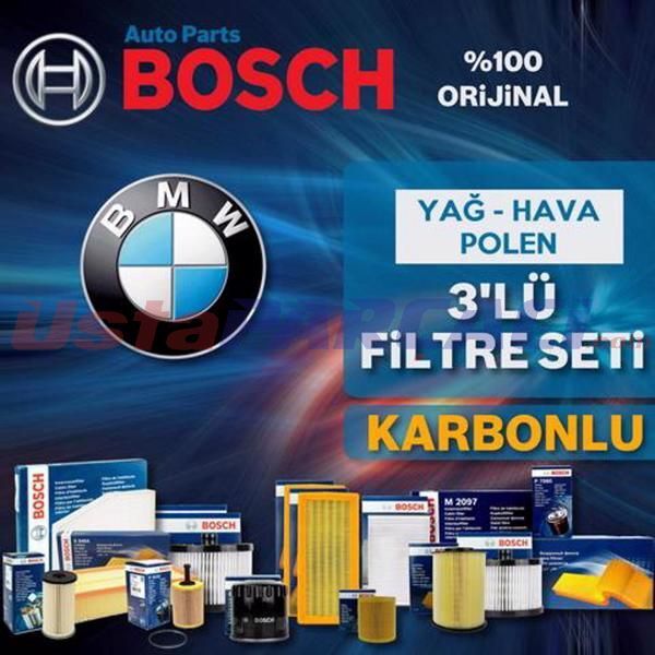 Bosch BMW 3 Serisi 3.16i 3.18i 3.20i E90 E91 E92 E93 Filtre Bakım Seti 2006-2011 3KP