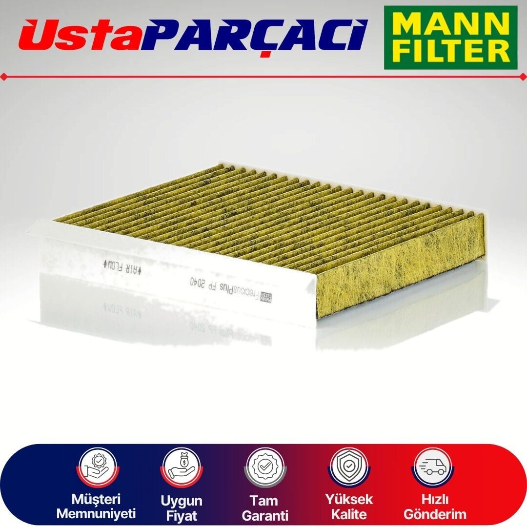 Mann-Filter Peugeot Bipper Anti-Alerjen Karbonlu Polen Filtresi 2008-2017 FP2040 6000627090
