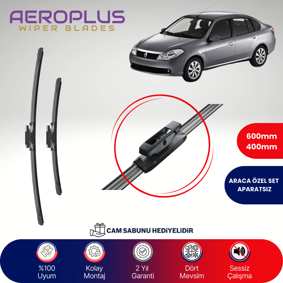 Aeroplus Renault Symbol 2008-2012 Muz Silecek Takımı