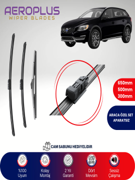 Aeroplus Volvo V60 2015-2018 Ön Arka Muz Silecek Takımı