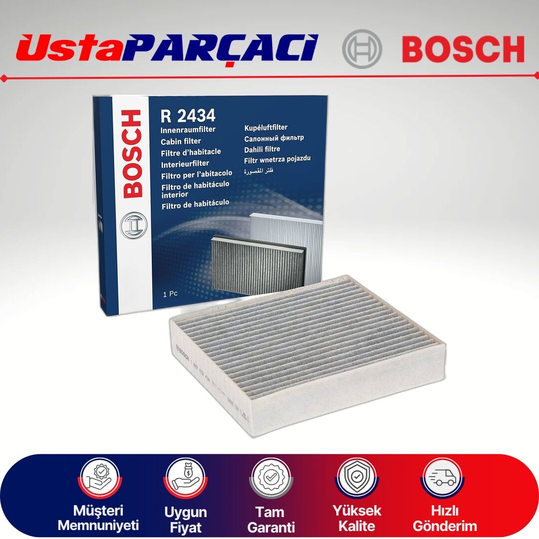 Bosch Mitsubishi Colt Karbonlu Polen Filtresi 2005-2012 1987432434