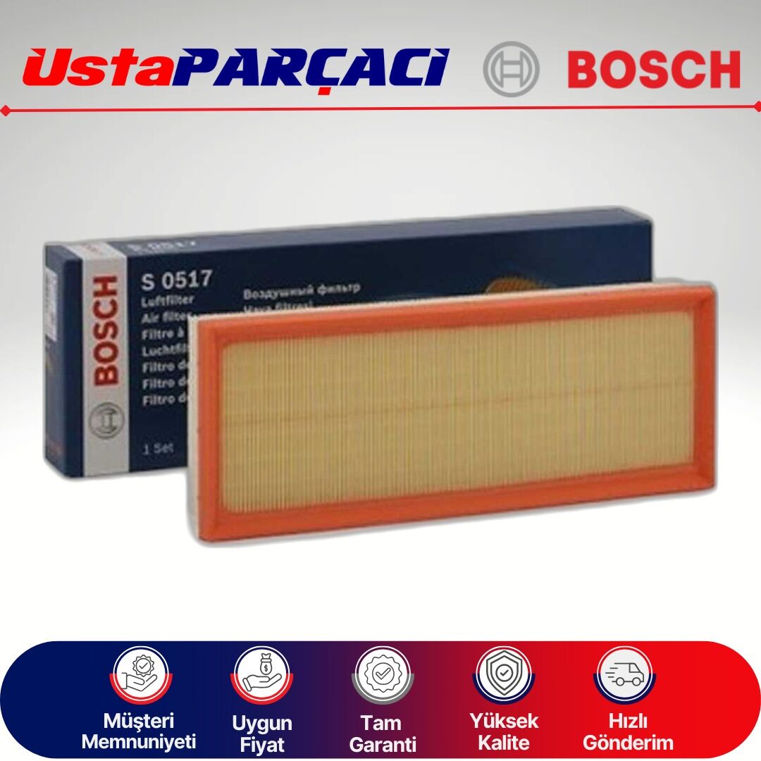 Bosch Opel Grandland 1.2 T Hava Filtresi 2017-2024 F026400517 S0517 9805552080