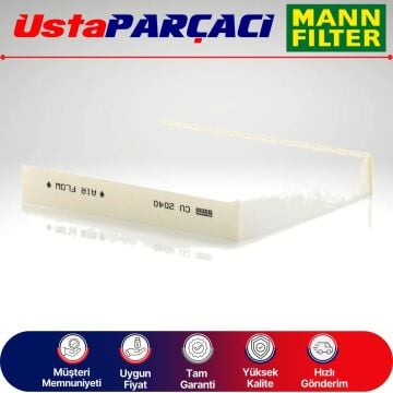 Mann-Filter Peugeot Bipper Standart Polen Filtresi 2008-2017 CU2040 77364561