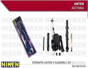 Niken Otomatik Anten 5 Kademeli 12 Aparatlı 12V