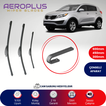 Aeroplus Kia Sportage 2010-2015 Ön Arka Muz Silecek Takımı
