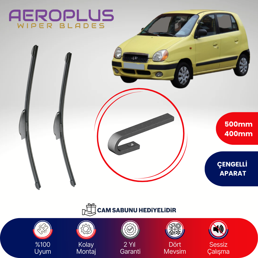 Aeroplus Hyundai Atos 1999-2008 Muz Silecek Takımı