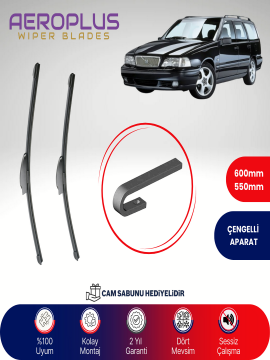 Aeroplus Volvo V70 2000-2004 Muz Silecek Takımı