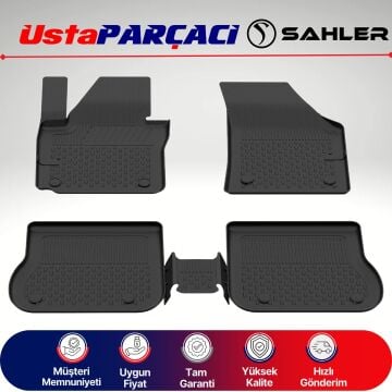 Sahler VW Caddy 2004-2010 Uyumlu Araca Özel 4.5D Havuzlu Oto Paspas (5 Parça) Siyah