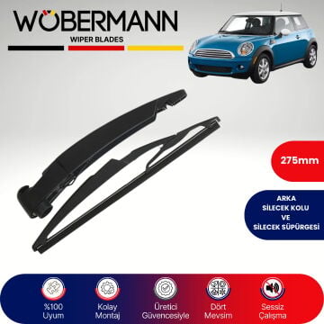 Wöbermann Mini Cooper R56 (Fıskiyeli) 2006-2013 Arka Silecek Kolu ve Süpürgesi Komple