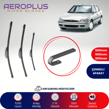 Aeroplus Ford Escort 1995-2001 Ön Arka Muz Silecek Takımı