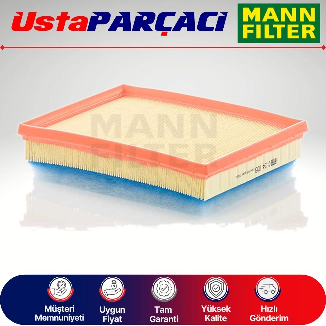 Mann-Filter Peugeot 308 1.5 Bluehdi Hava Filtresi 2019-2021 C24036 9813908880