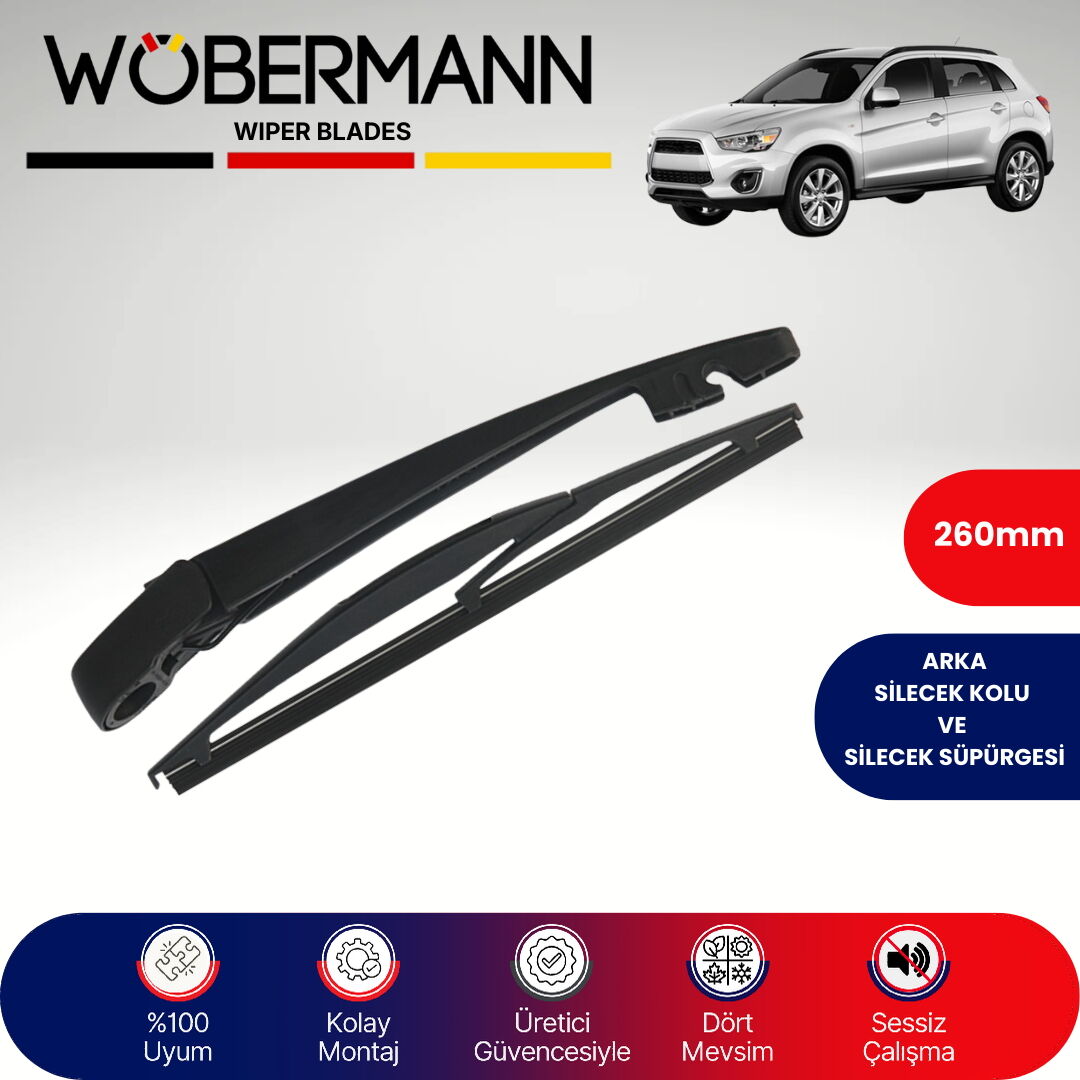 Wöbermann Mitsubishi Asx Ga 2010-2020 Arka Silecek Kolu ve Süpürgesi Komple