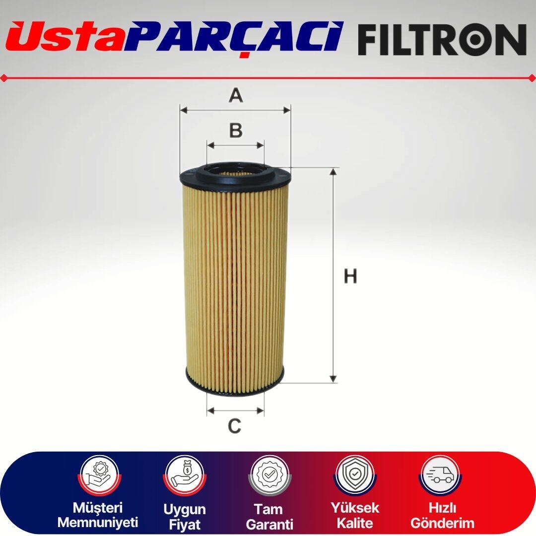 Filtron Mercedes E Serisi W210 E320 Cdi Yağ Filtresi 2000-2002 OE640/7 6131800009