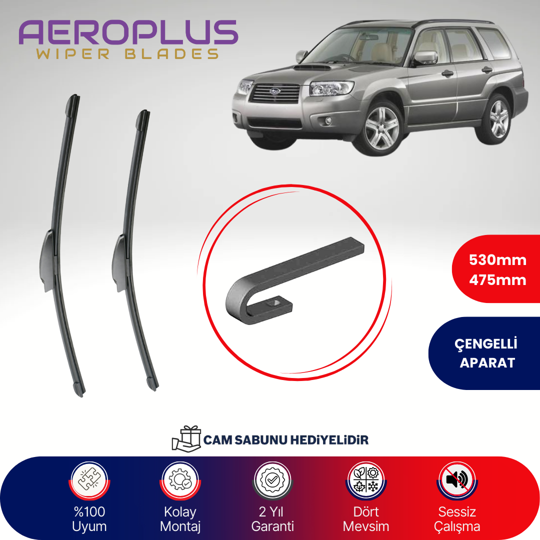 Aeroplus Subaru Forester 1997-2007 Muz Silecek Takımı