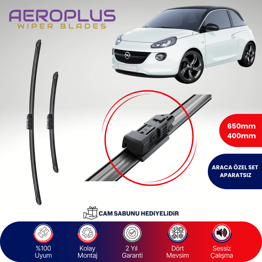 Aeroplus Opel Adam 2012-2019 Muz Silecek Takımı