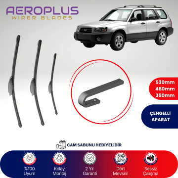 Aeroplus Subaru Forester 1997-2007 Ön Arka Muz Silecek Takımı