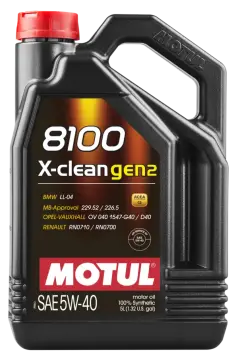 Motul 8100 X-Clean Gen2 5W-40 C3 DPF'li Motor Yağı 5 litre