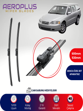 Aeroplus Volvo V70 2004-2007 Muz Silecek Takımı