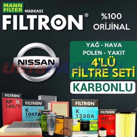 Filtron Nissan Qashqai 1.6 Dci Filtre Bakım Seti 2014-2017 4KP