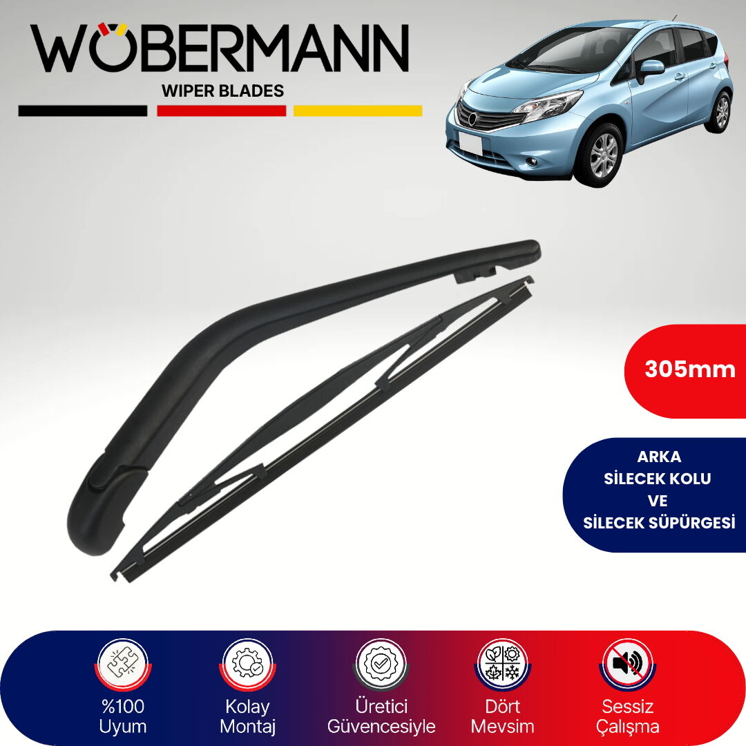 Wöbermann Nissan Note E12 2013-2023 Arka Silecek Kolu ve Süpürgesi Komple