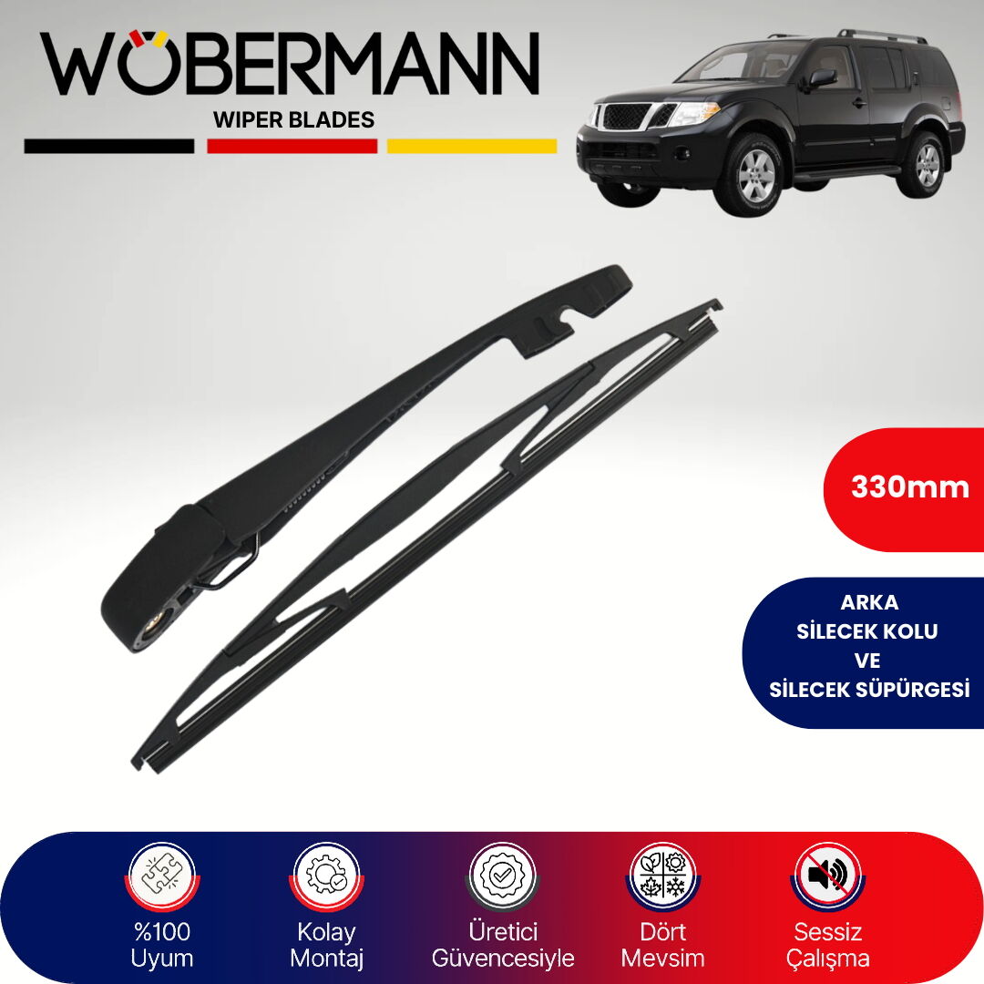 Wöbermann Nissan Pathfinder R51 2005-2014 Arka Silecek Kolu ve Süpürgesi Komple