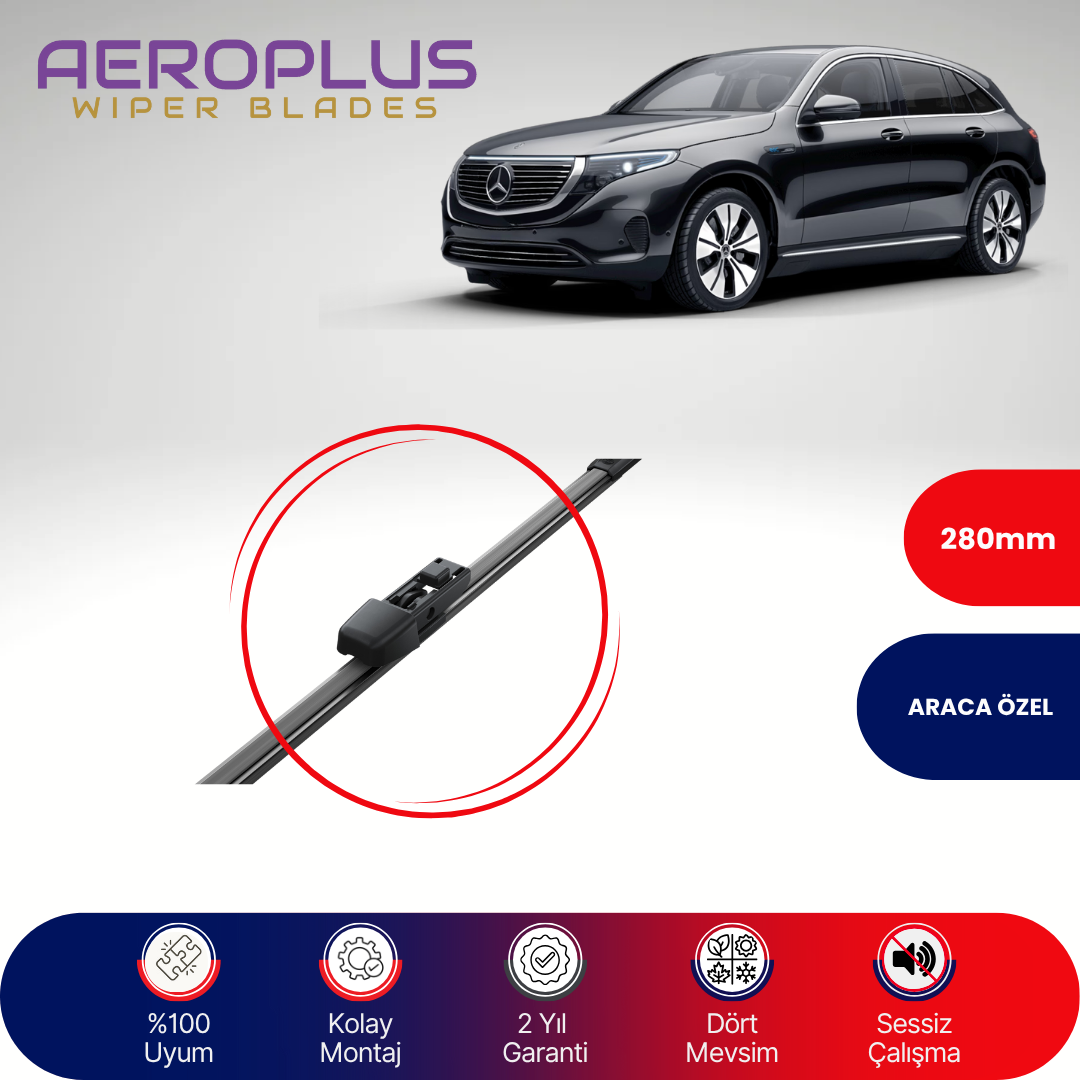 Aeroplus Mercedes EQC 2019-2024 Arka Silecek