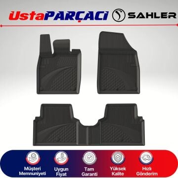 Sahler VW id.3 2019+ Uyumlu Araca Özel 4.5D Havuzlu Oto Paspas (4 Parça) Siyah