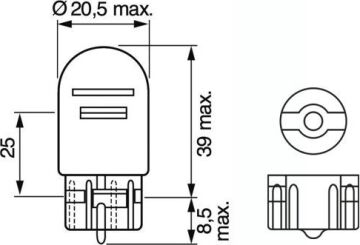 Bosch Dipsiz Ampul T20 12V 21/5W 2 Adet
