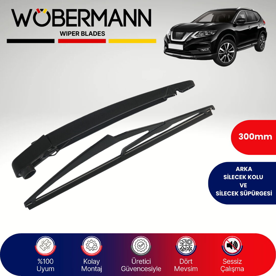 Wöbermann Nissan X-Trail 2014-2016 Arka Silecek Kolu ve Süpürgesi Komple