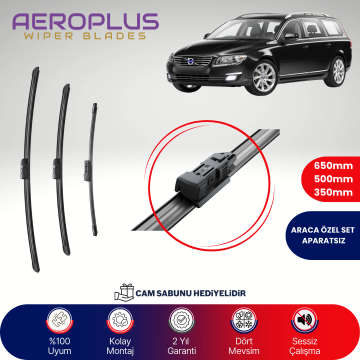 Aeroplus Volvo V70 2007-2016 Ön Arka Muz Silecek Takımı