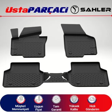 Sahler VW Jetta 2011-2019 Uyumlu Araca Özel 4.5D Havuzlu Oto Paspas (5 Parça) Siyah