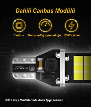 Joyecar T15 W16W 921 Canbuslu Geri Vites Led Far Beyaz