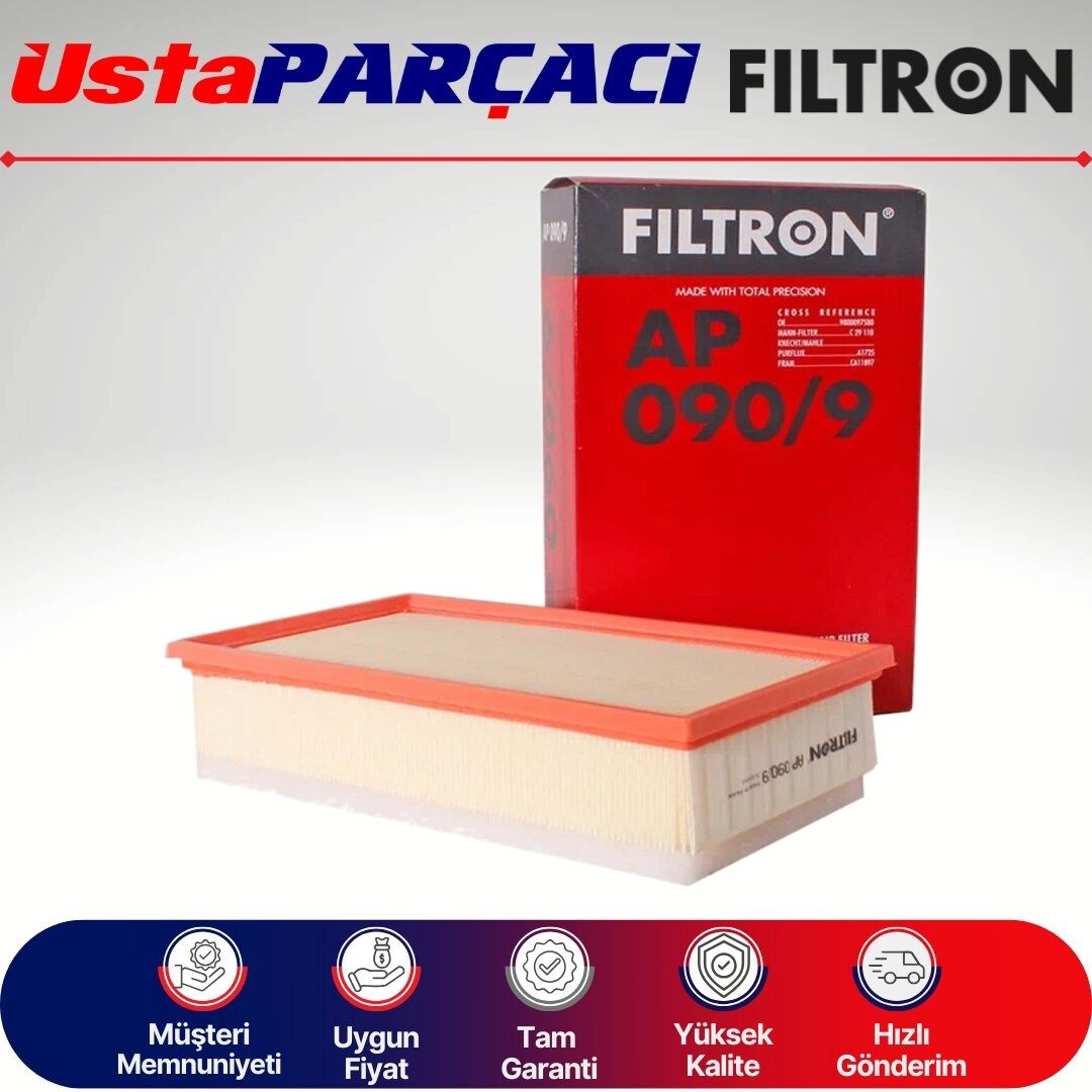 Filtron Opel Zafira Life 2.0 Bluehdi Hava Filtresi 2020-2025 AP090/9 9800097580