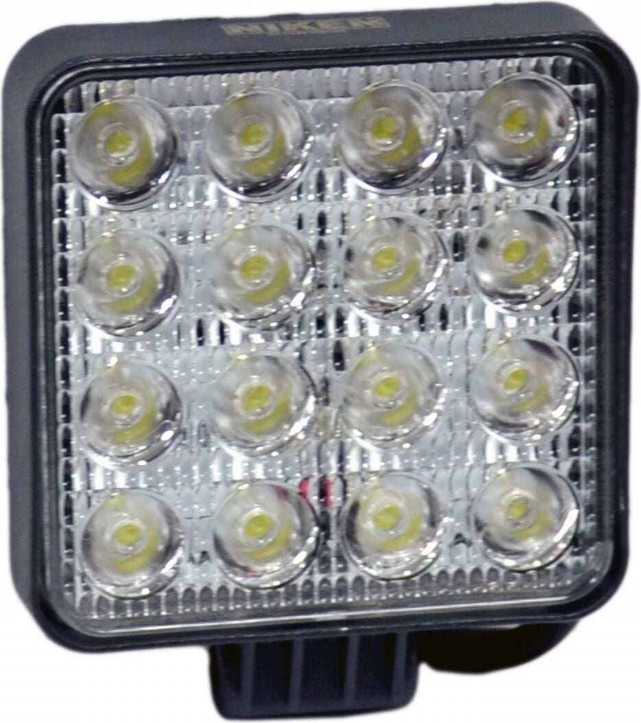 Niken 9-48V Çalışma Lambası Kare 16 LED 22-27W