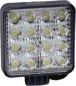 Niken 9-48V Çalışma Lambası Kare 16 LED 22-27W