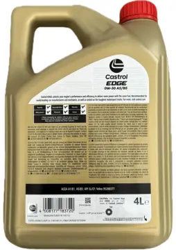 Castrol Edge 0W-30 A5/B5 Tam Sentetik Motor Yağı 4 Litre