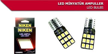 Niken Led Ampul T10 Canbus Park Ledi 18 Ledli