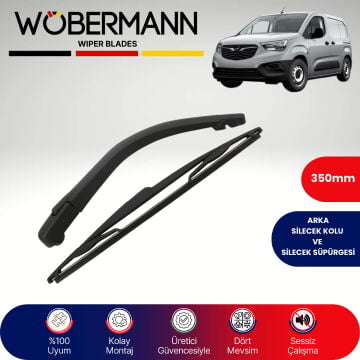 Wöbermann Opel Combo E Çift Kapı 2019-2024 Arka Silecek Kolu ve Süpürgesi Komple