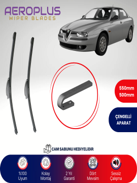 Aeroplus Alfa Romeo 156 1997-2007 Muz Silecek Takımı