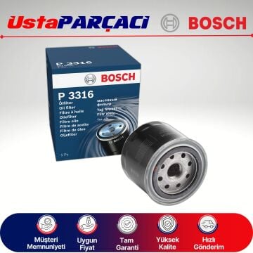 Bosch Kia Sportage 1.6 Tgdi Benzinli Yağ Filtresi 2016-2019 0451103316 P3316 2630021010