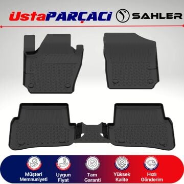Sahler VW Polo 2002-2017 Uyumlu Araca Özel 4.5D Havuzlu Oto Paspas (5 Parça) Siyah