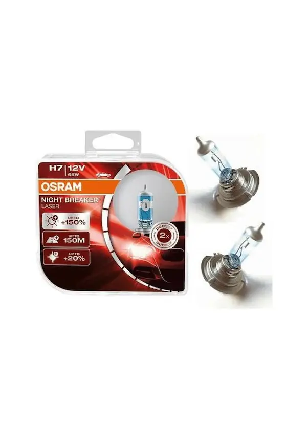 Osram Night Breaker Laser H7 Ampul Takımı %150 Daha Fazla Işık