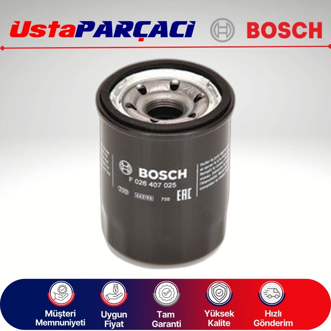 Bosch Kia Stonic 1 25 Benzinli Yağ Filtresi 2020-2025 F026407025 F026407357 P7357 15400-PLC-004